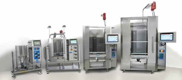 Figure 4. Allego™ STR jacketed 50 L, 200 L, 1000 L and 2000 L bioreactors.