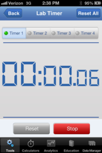 Lab Timer from Cell Culture App