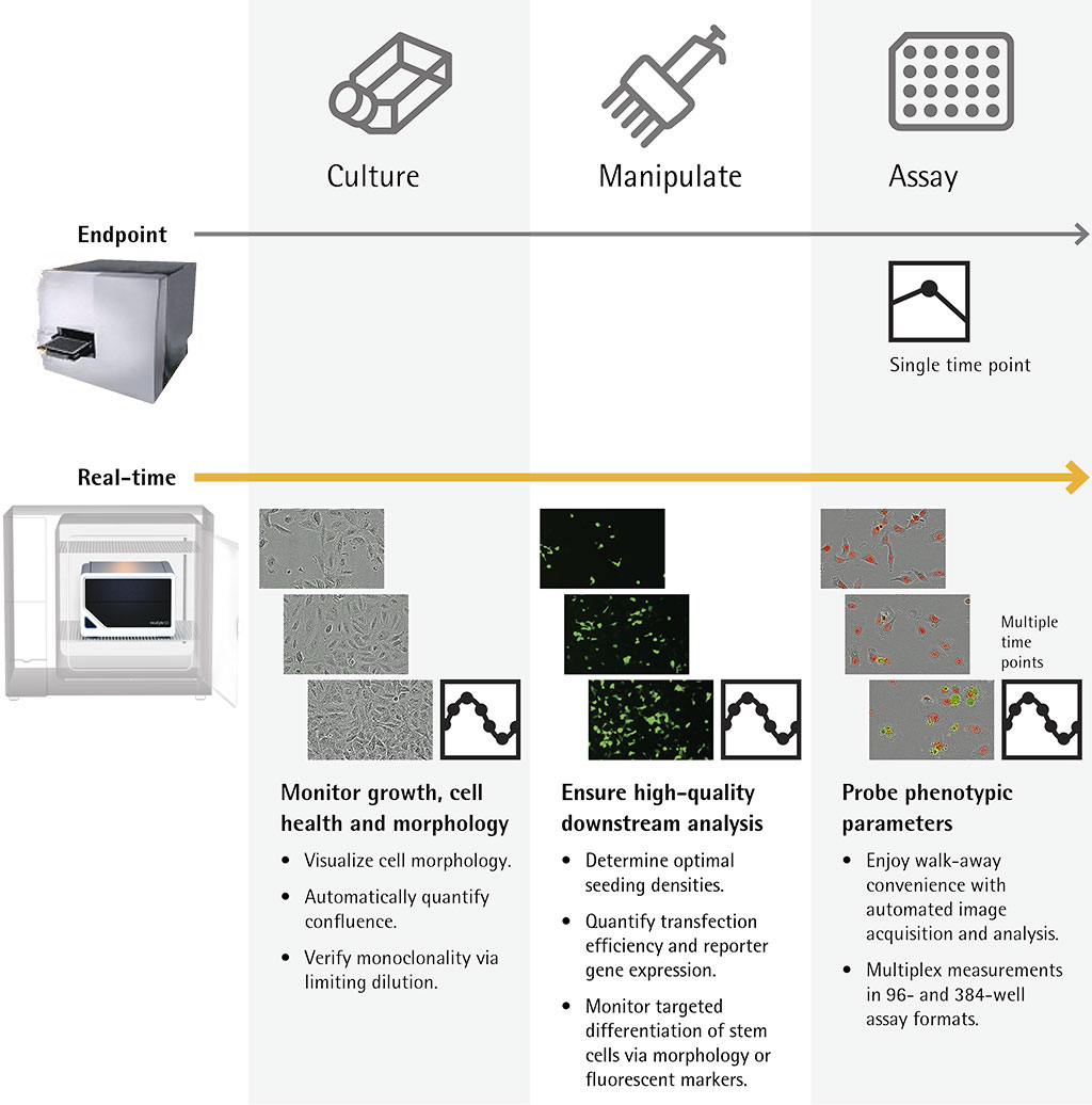 Access to more information about the cell culture and models when compared with end-point workflows