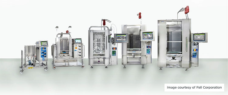 Allegro STR 50, 200, 500, 1000, and 2000 L bioreactors.